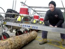 Chris, with a range of his portable sawmills