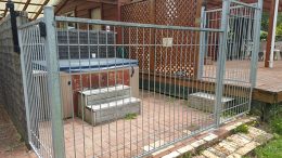 Shared Spa with safety gate