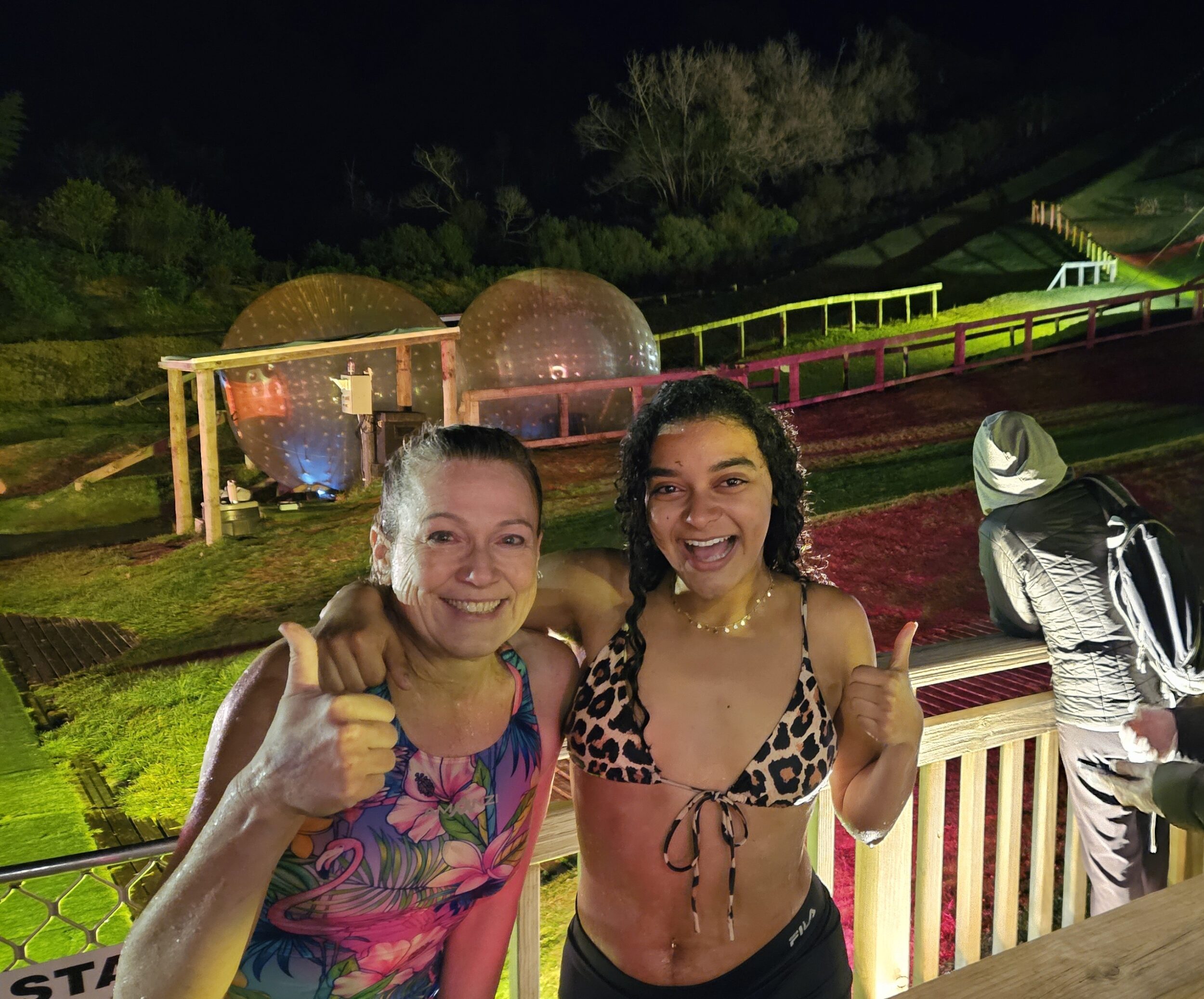 Zorb Zorbing at night on the Winter Solstic